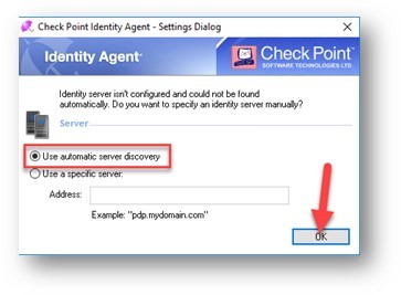 Identity Agent Post-install Pop Up